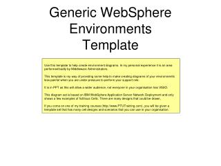 Generic WebSphere Environments Template