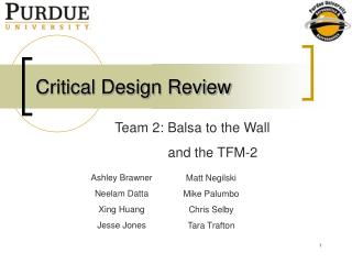 Critical Design Review