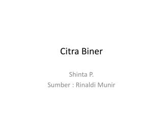 Citra Biner