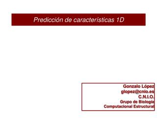 Predicción de características 1D