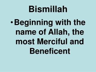 Bismillah