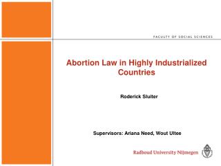 Abortion Law in Highly Industrialized Countries