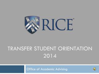 Transfer student orientation 2014