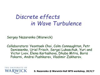 Discrete effects in Wave Turbulence