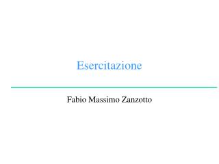 Esercitazione