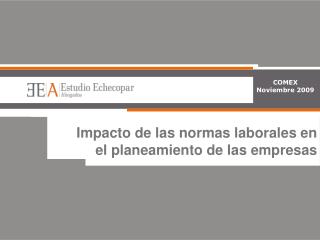 COMEX Noviembre 2009