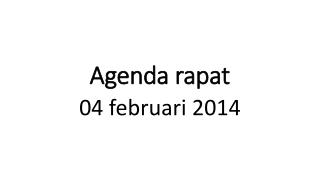 Agenda rapat