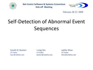 Self-Detection of Abnormal Event Sequences