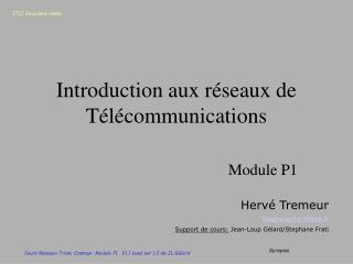 Introduction aux réseaux de Télécommunications