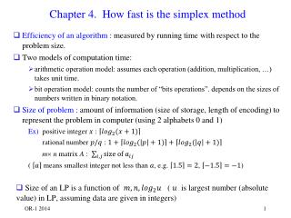 Chapter 4. How fast is the simplex method