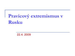 Pravicový extremismus v Rusku