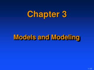 Models and Modeling