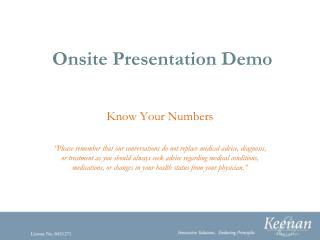 Onsite Presentation Demo