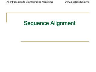 Sequence Alignment