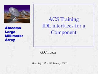 ACS Training IDL interfaces for a Component