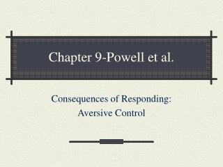 Chapter 9-Powell et al.