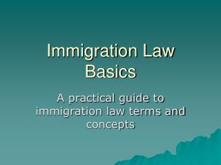 Immigration Law Basics