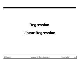 Regression Linear Regression