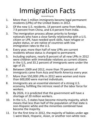 Immigration Facts dosomething