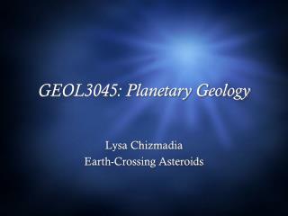 GEOL3045: Planetary Geology