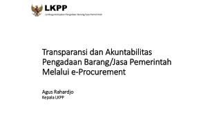 LKPP Lembaga Kebijakan Pengadaan Barang/Jasa Pemerintah