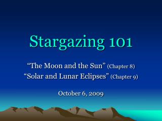 Stargazing 101