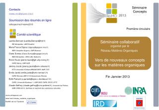 Comité scientifique Laetitia Bernard (Laetitia.Bernard@ird.fr) IRD Montpellier, UMR Eco&amp;Sol