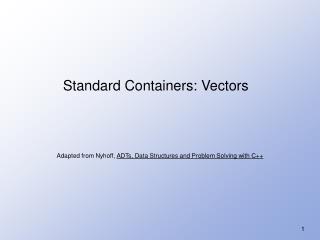 Standard Containers: Vectors