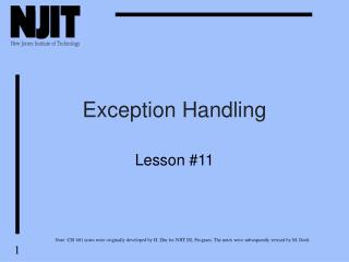 Exception Handling