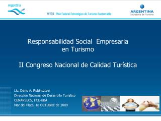 Responsabilidad Social Empresaria en Turismo II Congreso Nacional de Calidad Turística