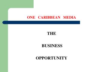 ONE CARIBBEAN MEDIA