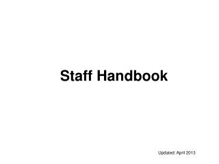 Staff Handbook