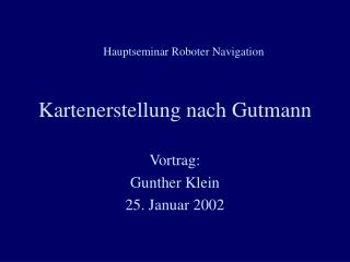 Kartenerstellung nach Gutmann
