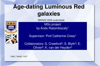 Age-dating Luminous Red galaxies