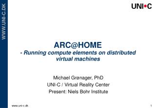 ARC @ HOME - Running compute elements on distributed virtual machines
