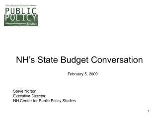 NH’s State Budget Conversation