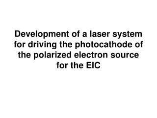 Cathode, Laser and Injector Pose Significant Challenge for ERL based EIC: ~ 50 mA from injector