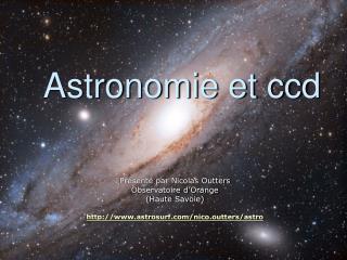 Astronomie et ccd