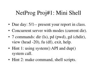 NetProg Proj#1: Mini Shell