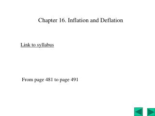 Chapter 16. Inflation and Deflation