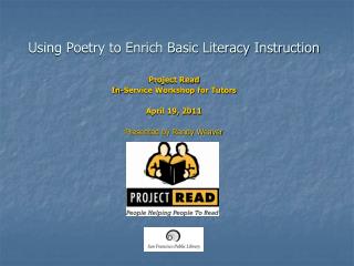Using Poetry to Enrich Basic Literacy Instruction
