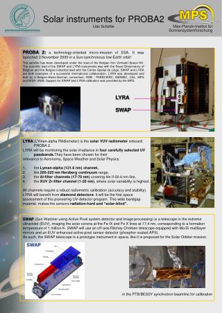 Solar instruments for PROBA2 Udo Schühle