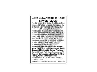 Lake Sunapee Bike Race May 20, 2006