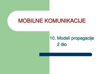 MOBILNE KOMUNIKACIJE