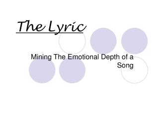 The Lyric