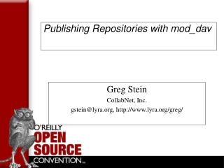 Publishing Repositories with mod_dav