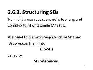 2.6.3. Structuring SDs