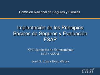 Implantación de los Principios Básicos de Seguros y Evaluación FSAP