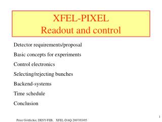 XFEL-PIXEL Readout and control