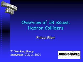 Overview of IR issues: Hadron Colliders